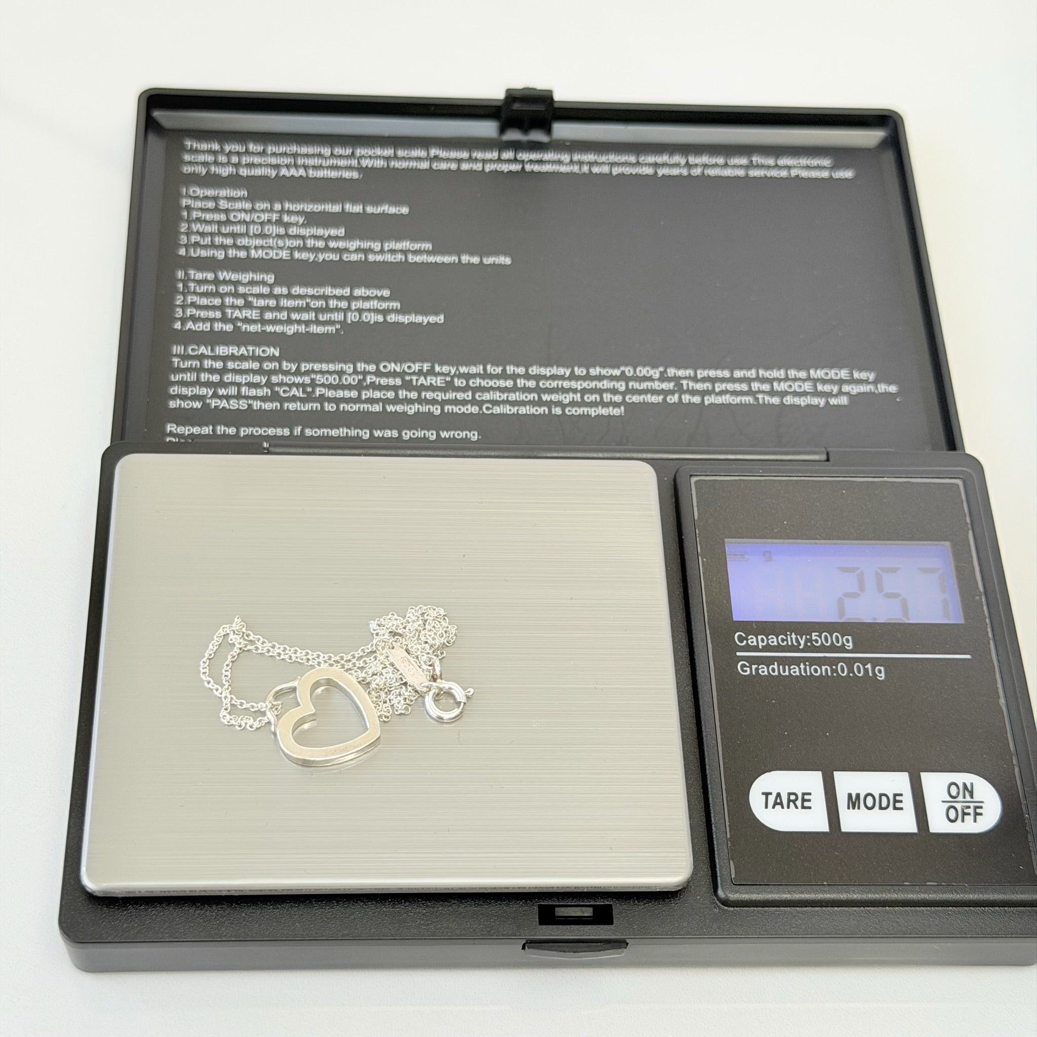 Tiffany & Co. Sentimental Open Heart necklace sterling silver 925 16 inches