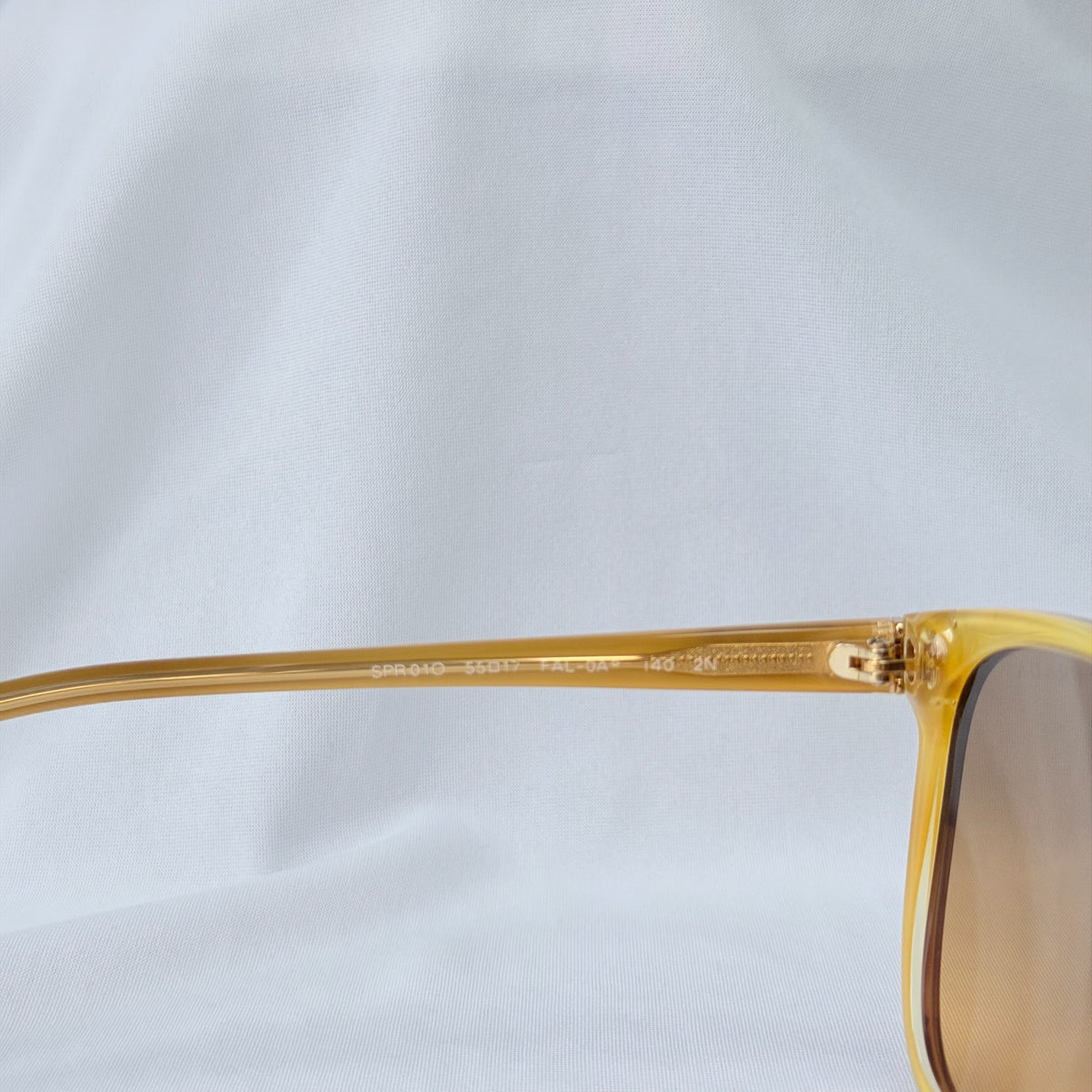 Prada Cat Eye Square Metal Corners Women's Sunglasses Brown Tortoiseshell SPR 01O