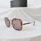 Prada PR 57US Catwalk Cinema Red Tortoiseshell Irregular Oversized Square Sunglasses
