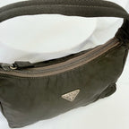 Prada Vintage Tessuto Black Nylon Re-edition 2000 Mini Hobo Zip Handbag