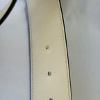 Gucci GG Marmont 24k Gold Buckle Cream Leather Belt 4cm 85cm 34” 400593