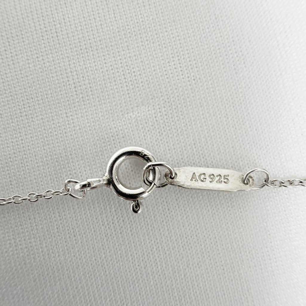 Tiffany & Co. Mini Double Silver 925 Heart Pendant Women's Necklace 16 inches With Packaging