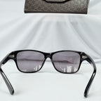 Authentic Gucci Black Silver Cat Eye Square Lens Unisex Sunglasses With Case