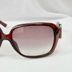 Vintage Gucci GG 3006/S "Queen Bow" Buckle Oversized Butterfly Burgundy sunglasses