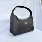 Prada Vintage Tessuto Black Nylon Re-edition 2000 Mini Hobo Zip Handbag