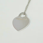 Authentic Tiffany & Co. Return to Tiffany Small Heart Women's Necklace 925 Sterling Silver 16.5 inches