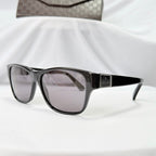 Authentic Gucci Black Silver Cat Eye Square Lens Unisex Sunglasses With Case
