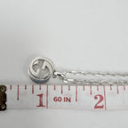 Gucci Interlocking GG Pendant Sterling Silver 925 Necklace 19 Inches With Packaging