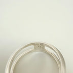 Gucci Interlocking Cut Out GG Double Band 6mm Silver Women's unisex Size 11, UK K1/2, EU 51