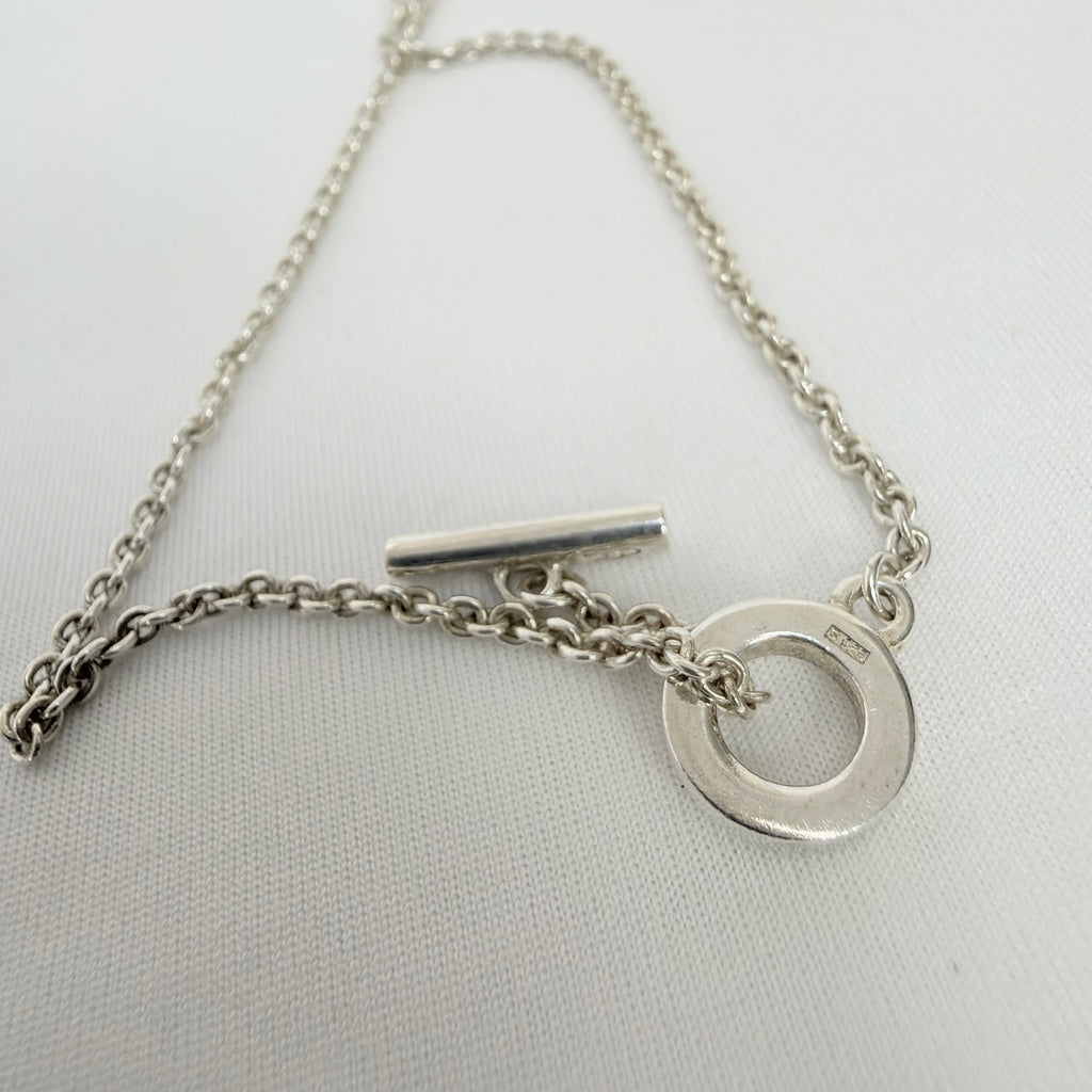 Links Of London Sterling Silver 925 T-bar Necklace 15.5 Inches With Packaging