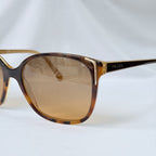 Prada Cat Eye Square Metal Corners Women's Sunglasses Brown Tortoiseshell SPR 01O