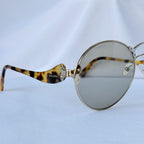 Prada Retro 70’s Style Round Oval Brown Tortoiseshell Sunglasses PR 55TS