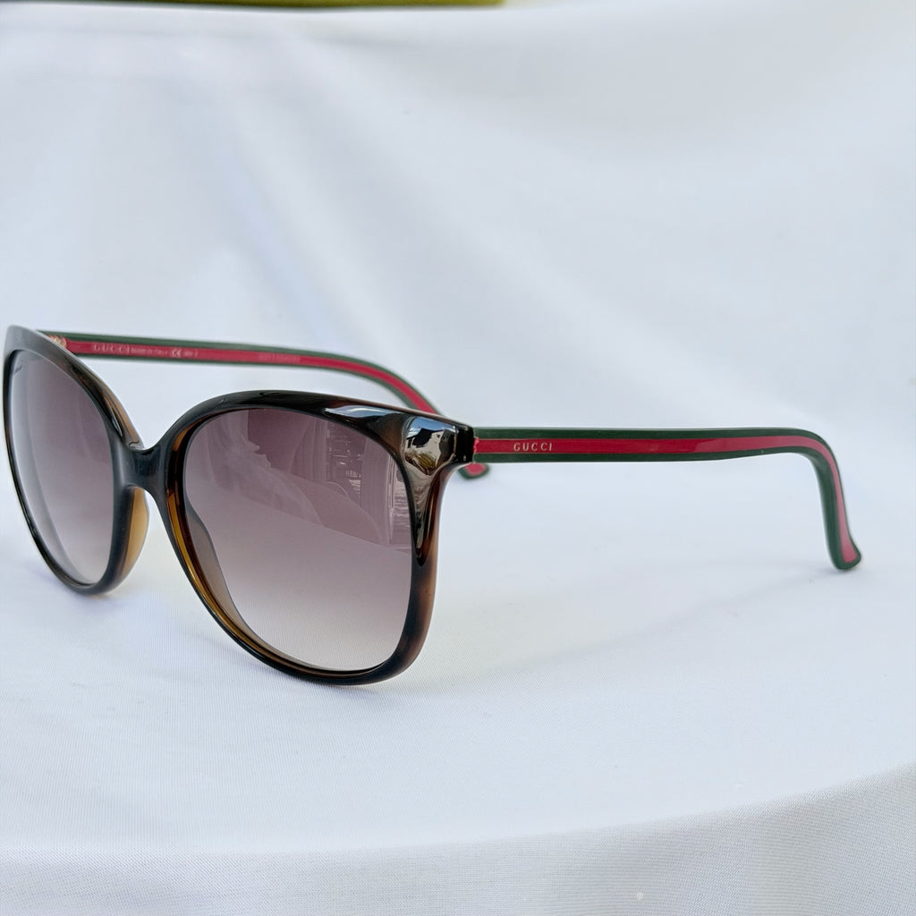 Gucci Cat Eye Black Green Red GG 3649/S 56mm Women’s sunglasses