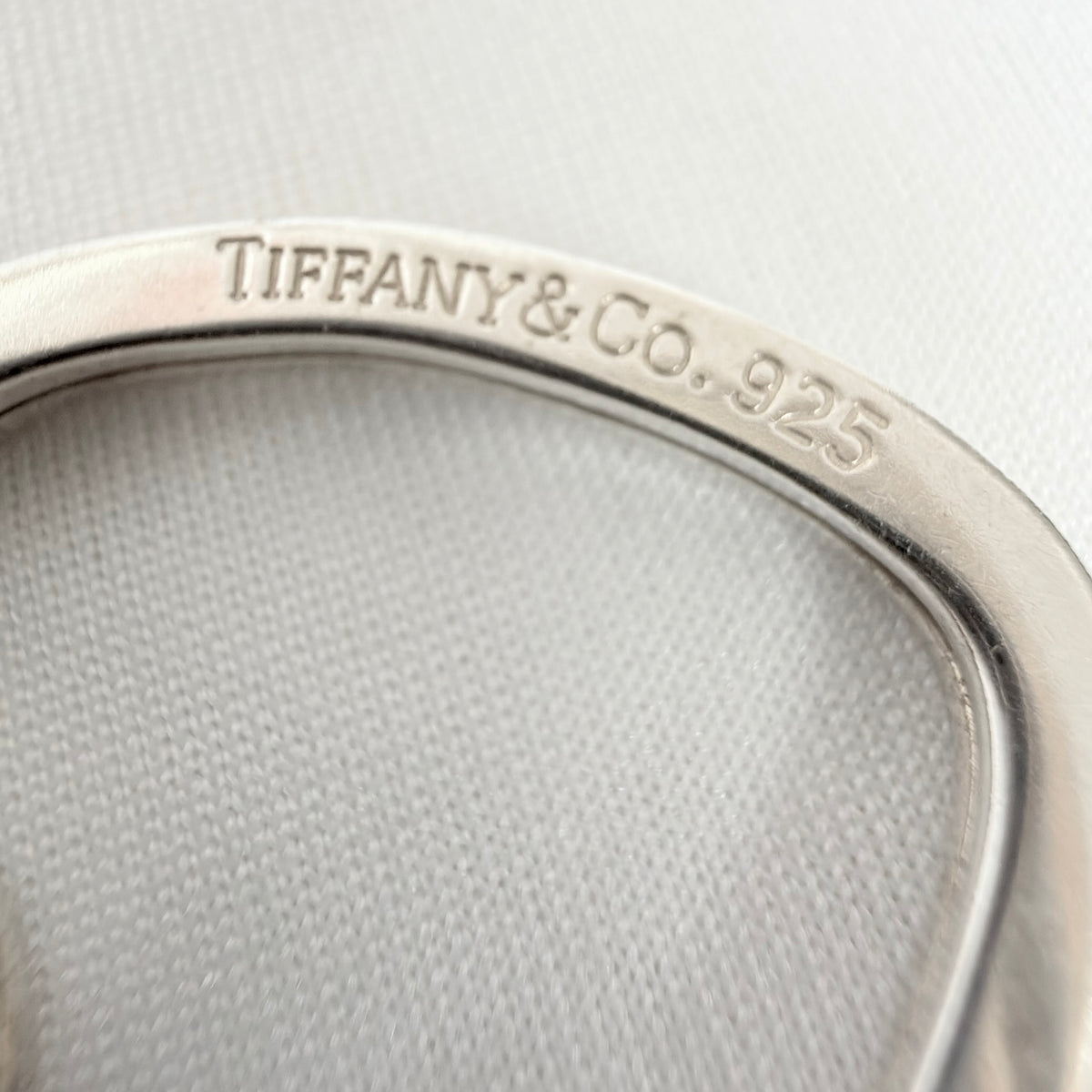 Tiffany&Co. Open Heart Key Ring Sterling Silver 925