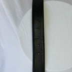 Gucci Interlocking G 24K Gold Plated Black Leather Belt 3.5cm width 36” 370543