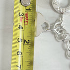 Authentic Vintage Tiffany & Co. Sterling Silver 925 Toggle Heart Pendant Bracelet With Pouch 21cm