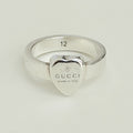 Authentic Gucci Heart Women's Ring 925 Sterling Silver Size 12, UK L, EU 52