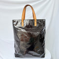 Louis Vuitton Vernis Patent Leather Black Reade MM Tote Bag Redyed Restored