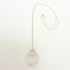 Tiffany & Co. 727 Fifth Avenue Script Medium Heart Sterling Silver 925 Necklace 22.5 Inches