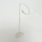 Tiffany & Co. Mini Double Silver 925 Heart Pendant Women's Necklace 16 inches With Packaging