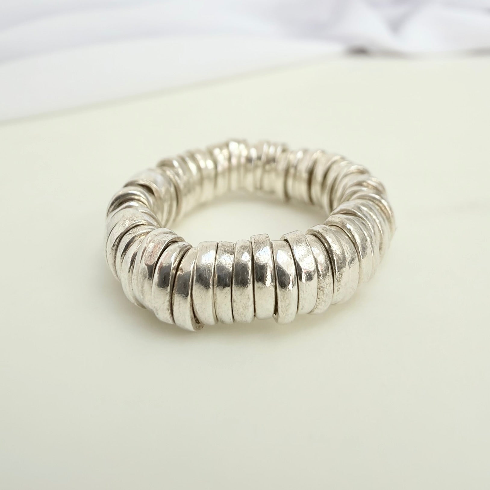Links Of London Sweetie Rings Sterling Silver 925 Elasticated Adjustable Size N, 54mm