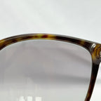 Authentic Prada Brown Tortoiseshell Oval Round Cat Eye Women Sunglasses With Case