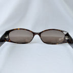 Vintage Gucci GG 2451/S Brown Tortoiseshell Silver Retro Skinny Unisex Sunglasses