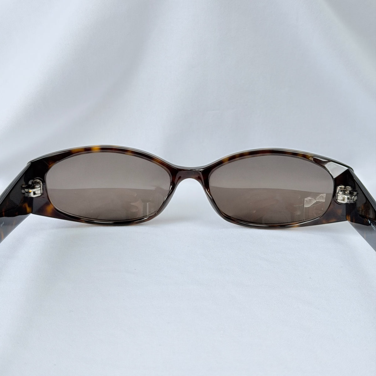 Vintage Gucci GG 2451/S Brown Tortoiseshell Silver Retro Skinny Unisex Sunglasses
