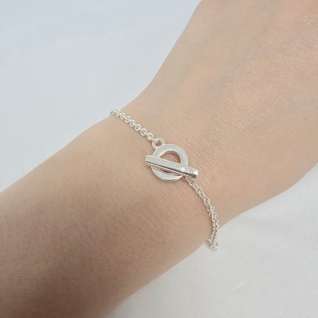 Links Of London Sterling Silver 925 T-bar Bracelet 7 Inches