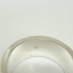 Gucci Sterling Silver 925 Wide 12mm Band Trademarked Ring Size 13, UK M/N, EU 53