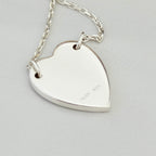 Authentic Gucci Heart Trademark Pendant Sterling Silver 925 Women’s Necklace 48cm With Packaging