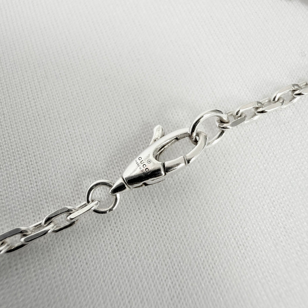 Gucci Interlocking GG Pendant Sterling Silver 925 Necklace 19 Inches With Packaging
