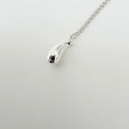 Tiffany & Co. Elsa Peretti 925 Sterling Silver Standard/Medium Teardrop Pendant Necklace With Packaging
