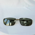 Vintage Y2K Gucci GG 1691/S Polarised UV400 Rectangular Green/Gold Sunglasses With Case