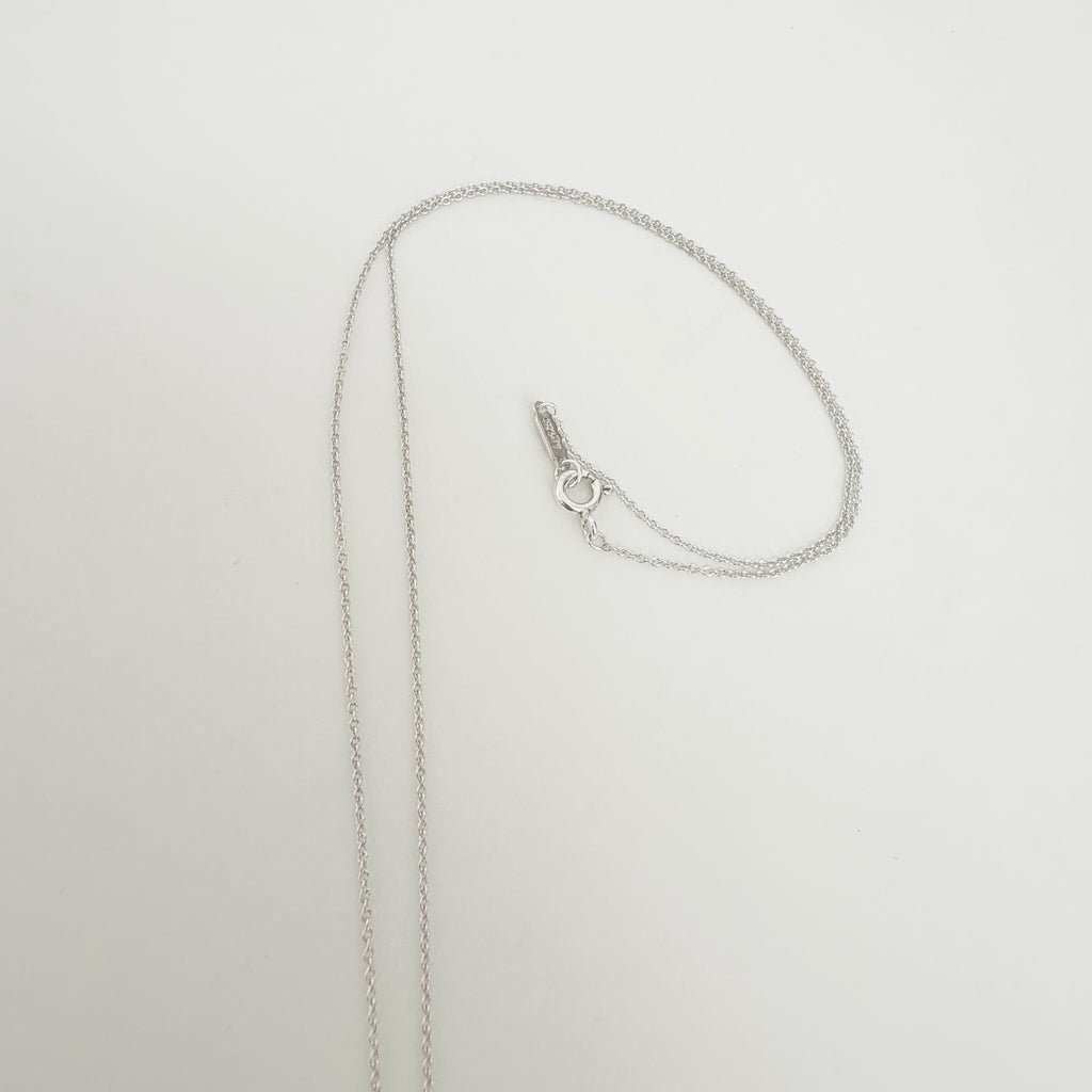 Tiffany & Co. Return to Mini Double Blue Heart Women's Necklace 19 Inches Sterling Silver 925