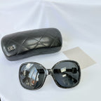 CHANEL Black/Grey Frame Gradient Tint Oversize CC Sunglasses-5174 With case