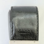 Gucci 7800L Women's Quartz Watch Black Leather Rectangular With Packaging 19cm
