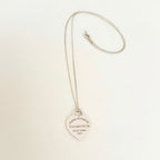 Tiffany & Co. Return to Tiffany Medium Heart Women's Necklace 925 Sterling Silver 18 inches