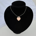 Tiffany & Co. Return to Tiffany Small Heart Women's Necklace 925 Sterling Silver 17.5 Inches