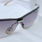 Chanel 4043 Wrap Rimless Vintage Grey Silver Sunglasses
