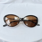 Vintage Dior Cat Eye Brown Geometric Gold diamanté Polarised UV400 Sunglasses