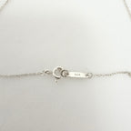 Tiffany & Co. 727 Fifth Avenue Script Medium Heart Sterling Silver 925 Necklace 22.5 Inches