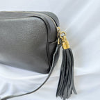 Gucci Black Grained Leather Soho Disco Small Women’s Crossbody Shoulder Handbag. Repaired