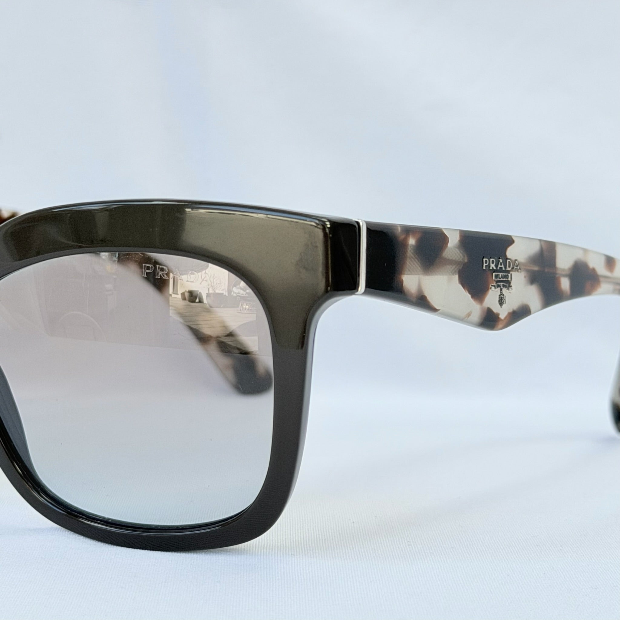 Prada SPR 24Q Cat Eye Women’s Sunglasses Havana Tortoiseshell Black With Case