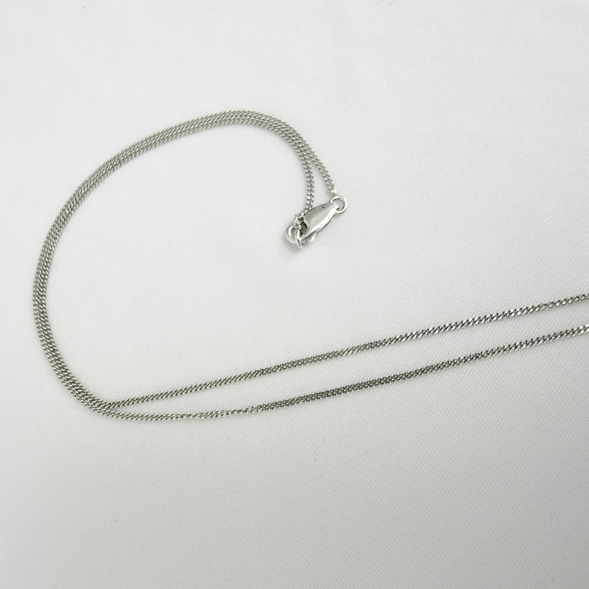 Gucci Vintage Unisex Asymmetric Cross Abstract Pendant Sterling Silver 925 Necklace 18 Inches With Packaging
