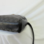 Vintage Gucci Black GG Monogram Canvas/Leather Small Crossbody Handbag