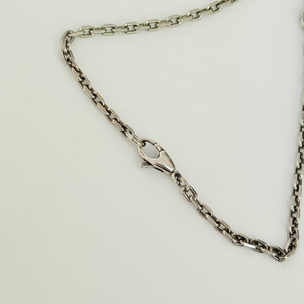 Authentic Gucci interlocking G chain Sterling Silver 925 Red Heart Necklace 19.5 Inches With Packaging