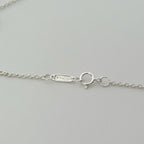 Tiffany & Co. Elsa Peretti Spain Sterling Silver 925 Small Open Heart Pendant Necklace 18 Inches