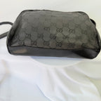 Vintage Gucci Black GG Monogram Canvas/Leather Small Crossbody Handbag