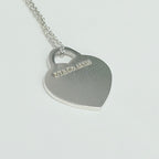 Authentic Tiffany & Co. Return to Tiffany Small Heart Women's Necklace 925 Sterling Silver 16.5 inches